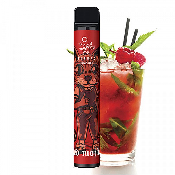 Одноразова електронна сигарета Elf Bar Red Mojito 2000 6,5 мл 2-5% Червоний Мохіто