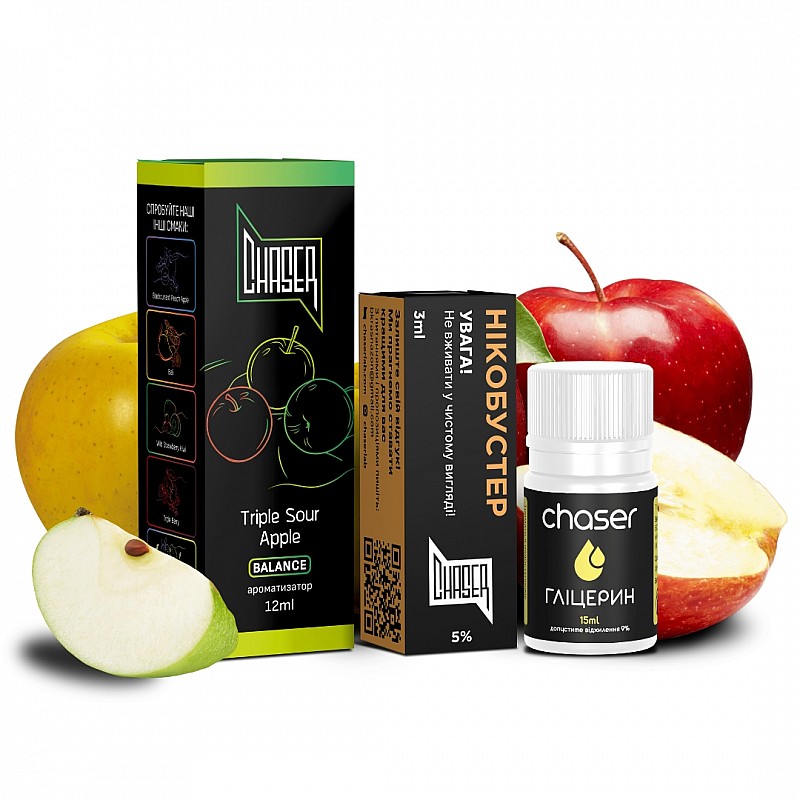 Набор Chaser Black Triple Sour Apple 