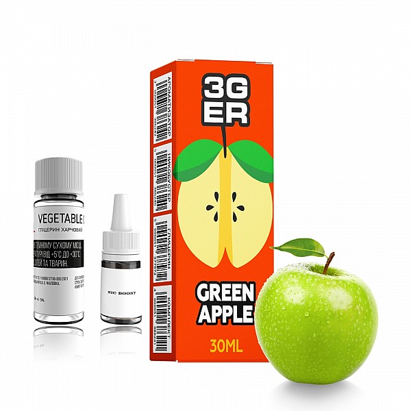 「ひ」GREEN APPLE JACK 残り合計 29ml Набір 3GER Green Apple - купити по вигідній ціні | Hookah Cat