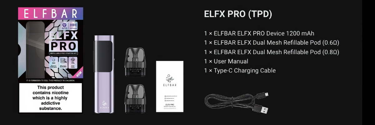 комплект поду elf bar elfx pro