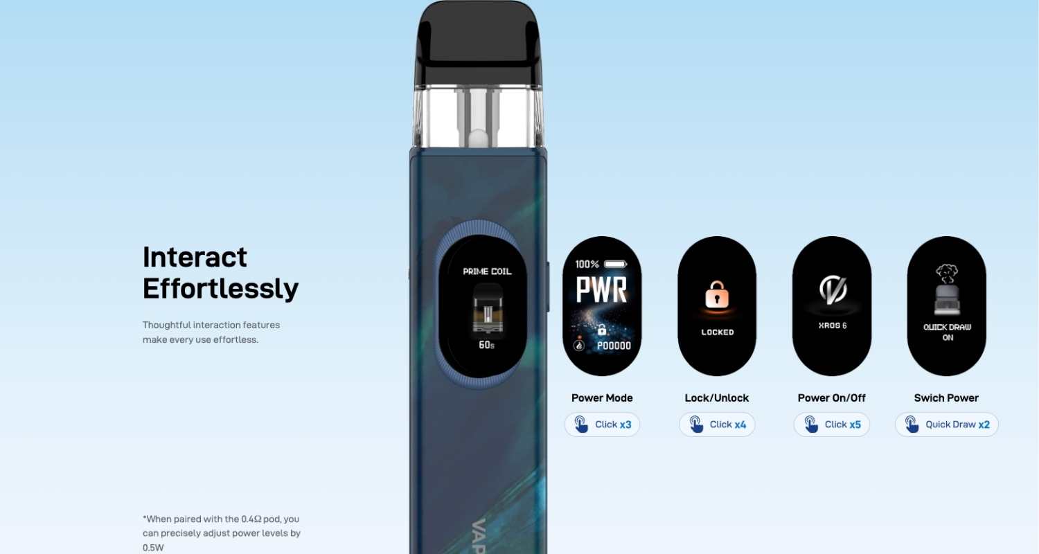 Дисплей Vaporesso Xros 6 Scorching Cloud 0.88 TFT — темы оформления